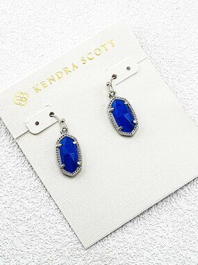 Kendra Scott Blue Cat Eye Earrings